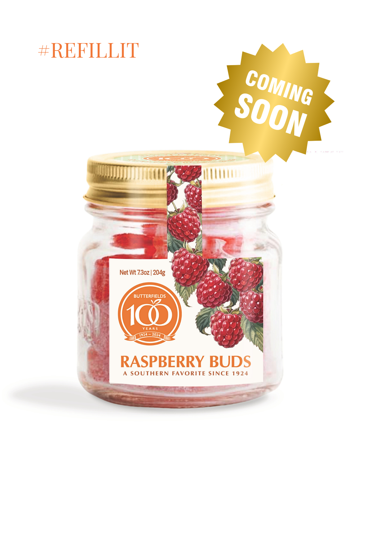 Raspberry Buds - Mason Jar - NEW